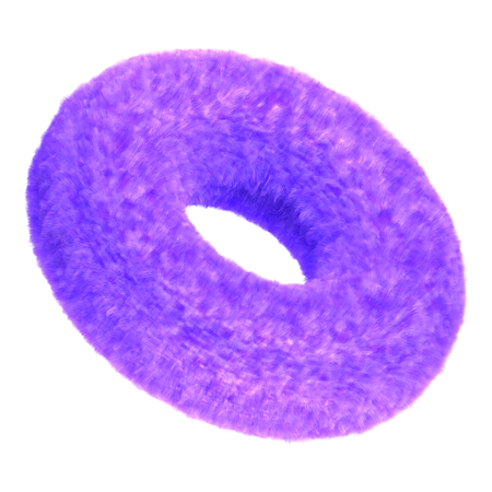Purple Bagel  3D Icon