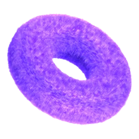 Purple Bagel  3D Icon