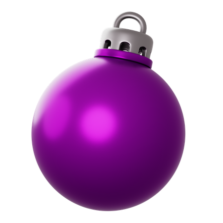 Purple Bauble Ball  3D Icon