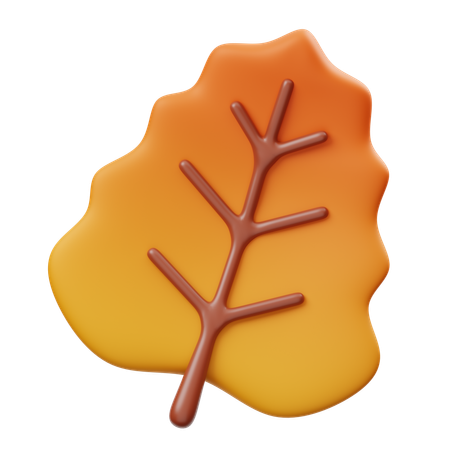 Purple Beech Leaf  3D Icon