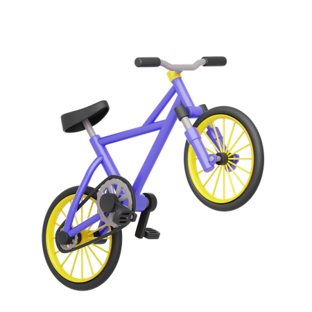 Purple Bike  3D Icon