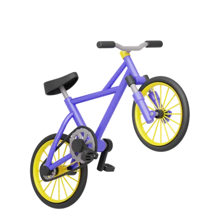 Purple Bike  3D Icon