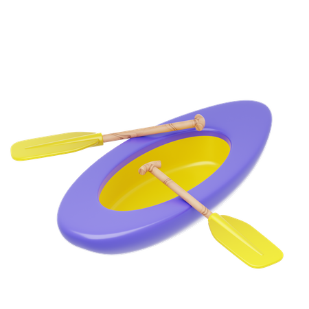 Purple Boat  3D Icon