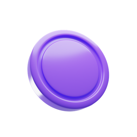 Purple coin  3D Icon