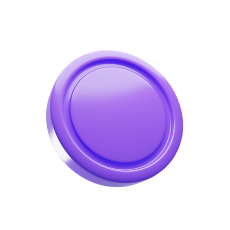 Purple coin  3D Icon