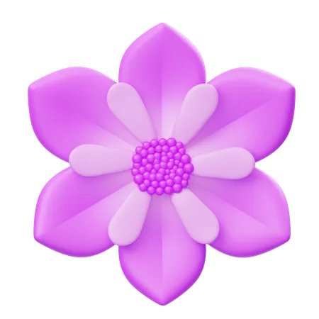 Purple Flower  3D Icon