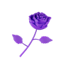 3d purple flower