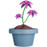 purple flower 3d illustration