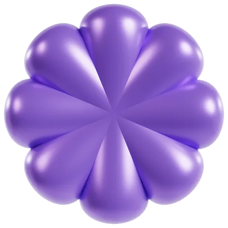 Purple Geometric Blossom Design  3D Icon