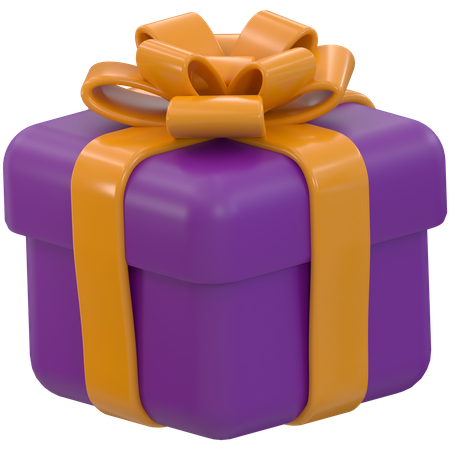 Purple Gift  3D Icon