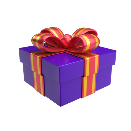 Purple Gift  3D Sticker