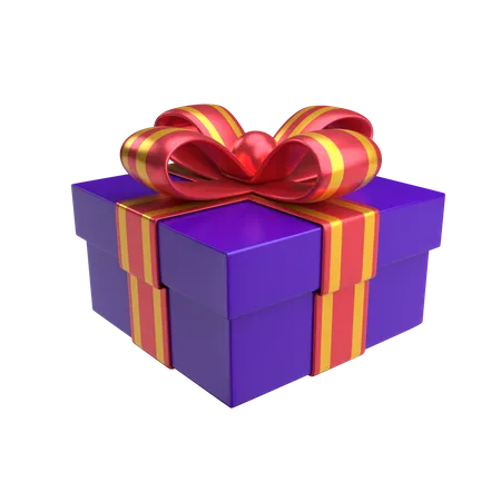 Purple Gift  3D Sticker