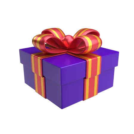 Purple Gift 3D Illustration