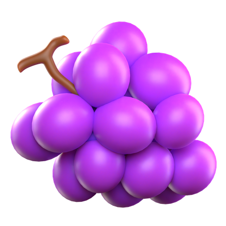 Purple Grapes  3D Icon