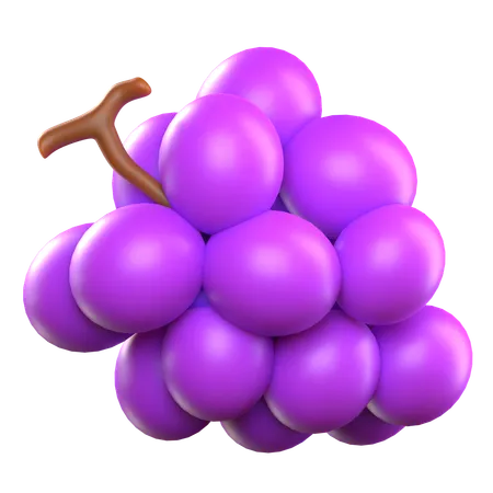 Purple Grapes  3D Icon