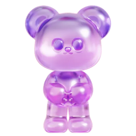 Purple Gummy Bear  3D Icon