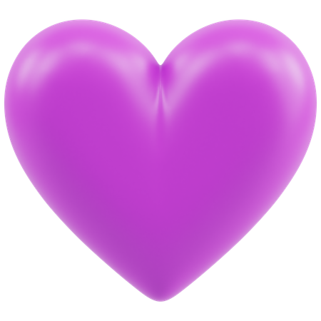 Purple Heart Emoji  3D Icon