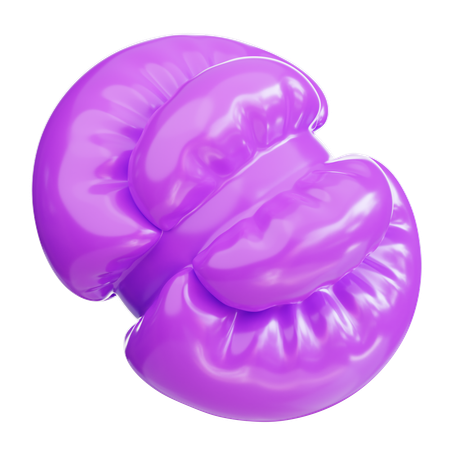 Purple inflatable balloon  3D Icon