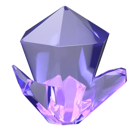 Purple Light Gem  3D Icon