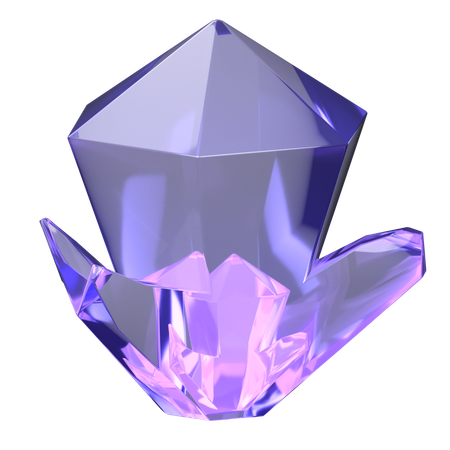 Purple Light Gem  3D Icon