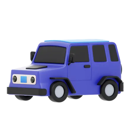 Purple Off-Roader Car  3D Icon