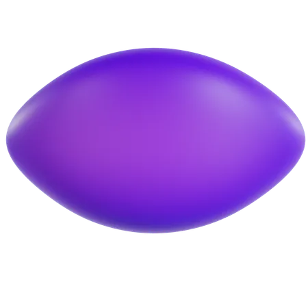 Purple Oval Shape  3D Icon