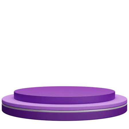Purple Podium 3D Illustration