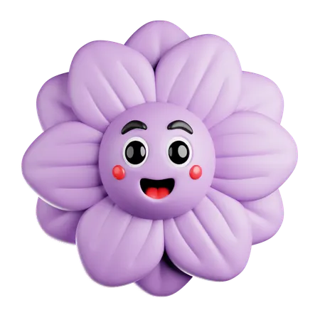 Purple Popcorn Flower  3D Icon