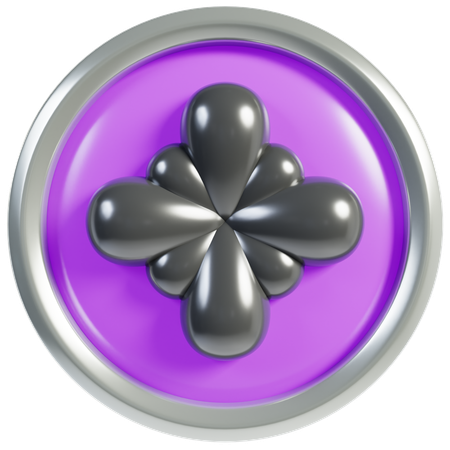 Purple Rank Badge Frames  3D Icon