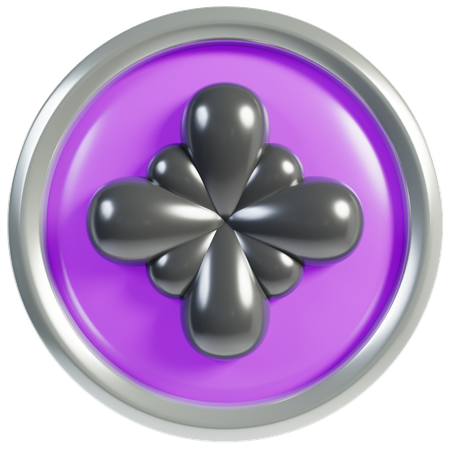 Purple Rank Badge Frames  3D Icon