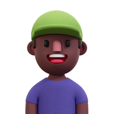 Purple Shirt Man  3D Icon