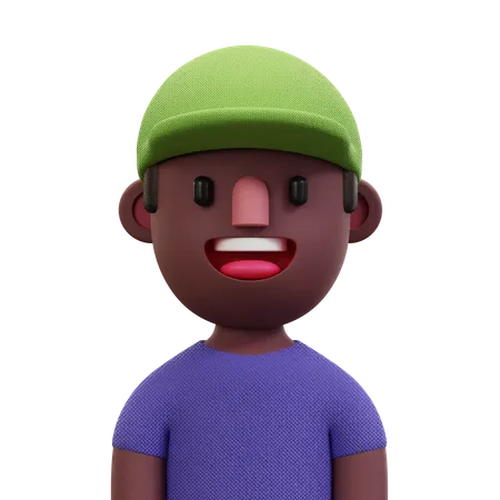 Purple Shirt Man  3D Icon