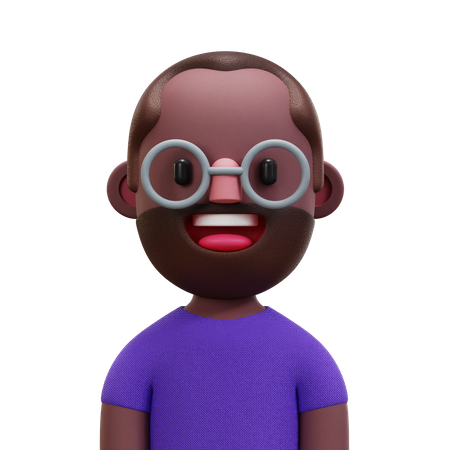Purple Shirt Man  3D Icon
