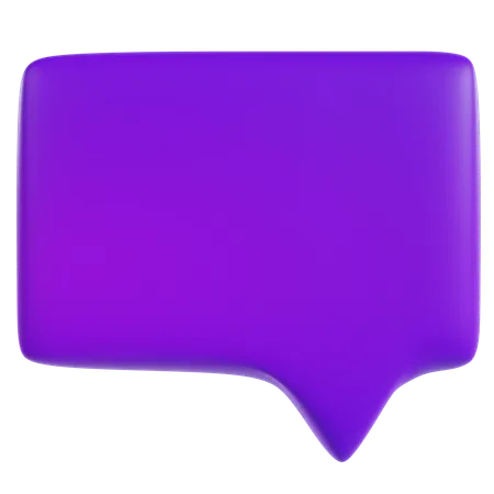 Purple Speech Bubble  3D Icon