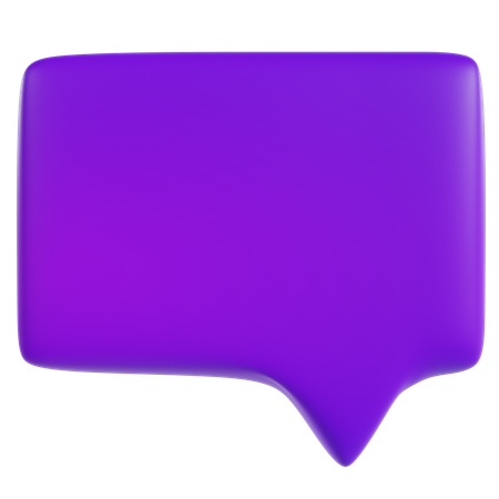 Purple Speech Bubble  3D Icon