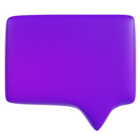 Purple Speech Bubble  3D Icon