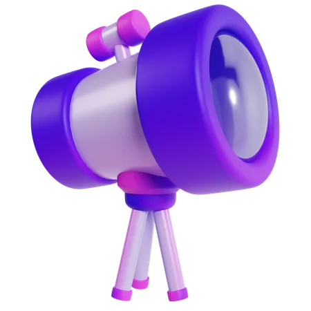 Purple Telescope  3D Icon