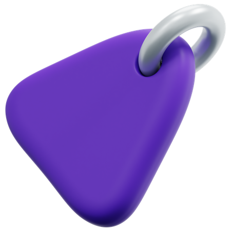 Purple Triangle Tag  3D Icon