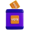 Purple Voting Ballot Box