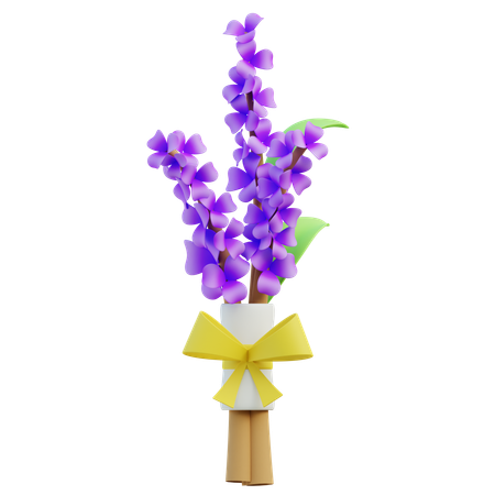 Purple Wisteria Flowers  3D Icon