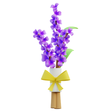 Purple Wisteria Flowers  3D Icon