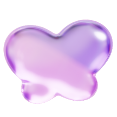 Purplw Butterfly  3D Icon