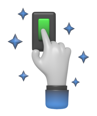 Push Button  3D Icon