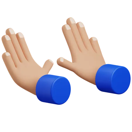 Push hand gesture  3D Icon