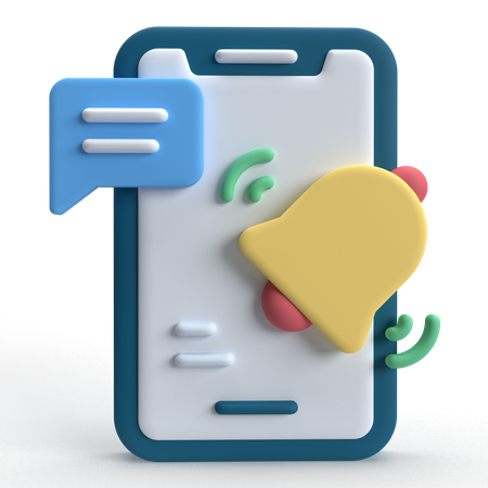 Push Notification  3D Icon