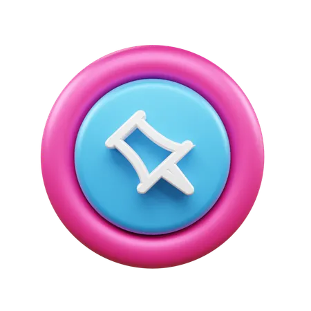 푸시 핀  3D Icon