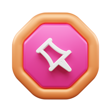 Push Pin  3D Icon