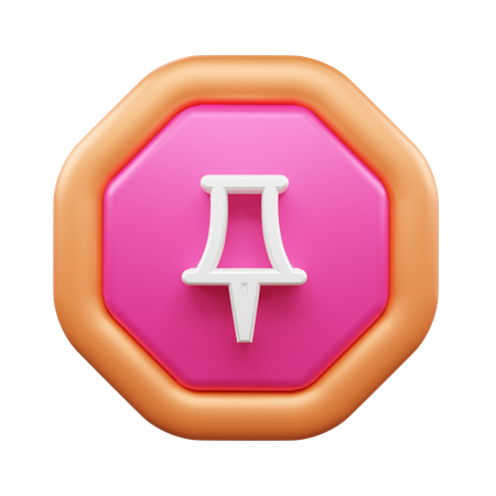 Push Pin  3D Icon