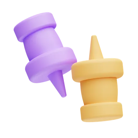 Push Pin  3D Icon