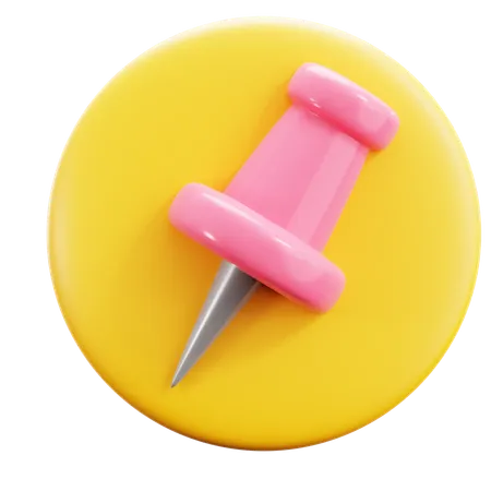 Push Pin  3D Icon